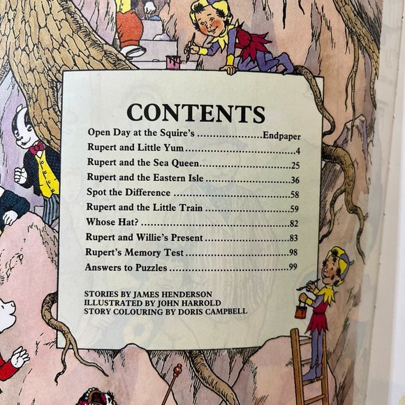 Vintage 1990's Rupert Daily Express Annual 70th Anniversary Hardcover Book - Picture 9 of 15